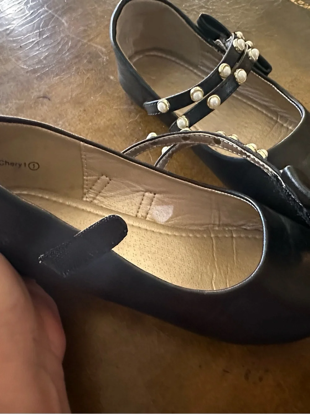 Pandaninja Black Pearl Strap Mary Jane size 1